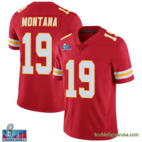 Mens Kansas City Chiefs Joe Montana Red Authentic Team Color Vapor Untouchable Super Bowl Lvii Patch Kcc216 Jersey C2097